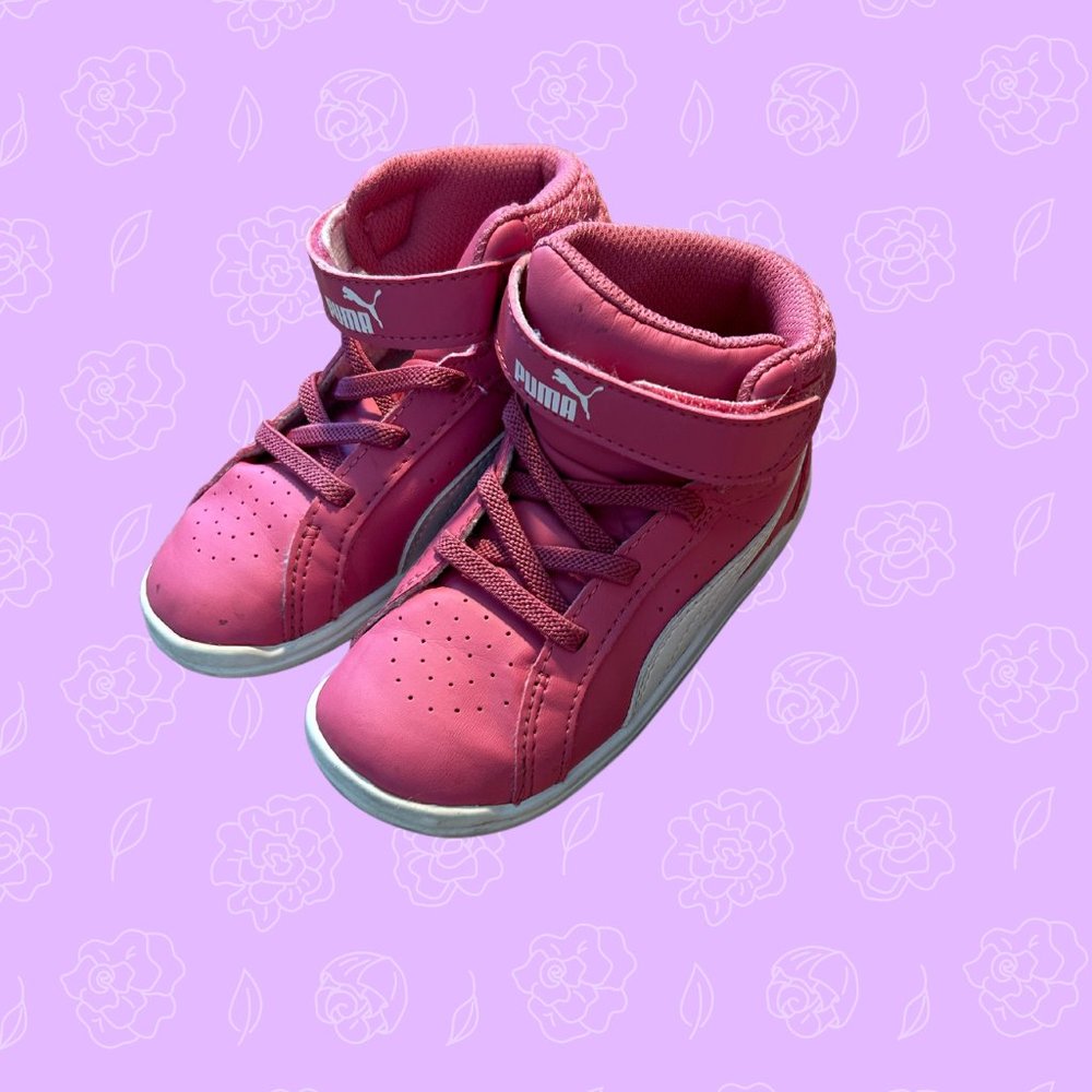 Puma Pink High Tops with Velcro